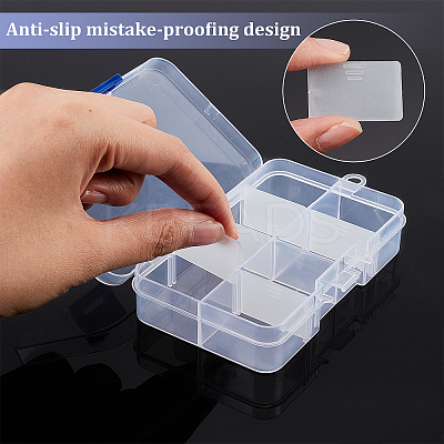 8 Grids Transparent Acrylic Bead Organizer Containers CON-WH0087-32-1