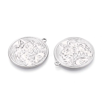 304 Stainless Steel Pendants STAS-T065-16P-1