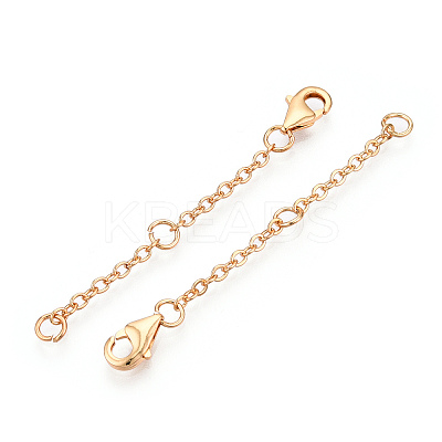 Brass Cable Chain Chain Extender KK-ZX024-35G-B-1