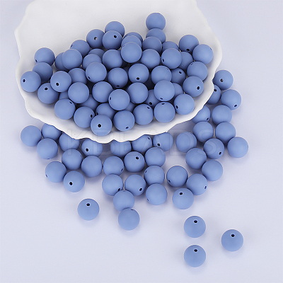 Round Silicone Focal Beads SI-JX0046A-49-1
