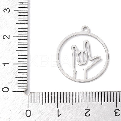 304 Stainless Steel Pendants STAS-Z131-01B-P-1