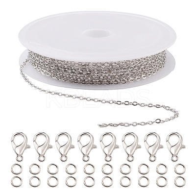 DIY 3m Brass Cable Chain Jewelry Making Kit DIY-YW0005-75P-1