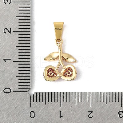 Brass Micro Pave Cubic Zirconia Pendants STAS-V013-05G-1