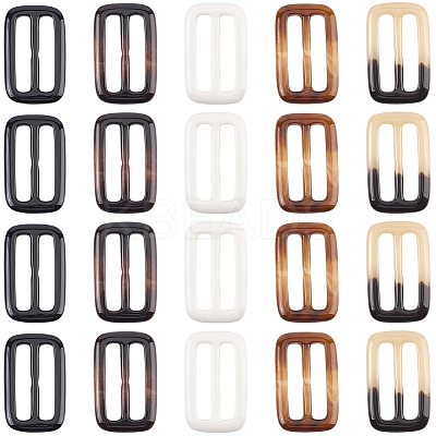 20Pcs Resin Tri-Glide Adjuster Buckles FIND-GF0008-12A-1