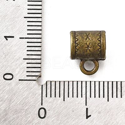 Tibetan Style Alloy Tube Bails TIBE-L008-13AB-1