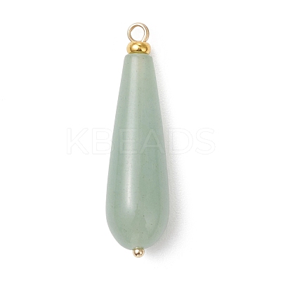 Natural Green Aventurine & Rose Quartz & Amethyst & Agate & Tiger Eye Pendants PALLOY-JF04866-1