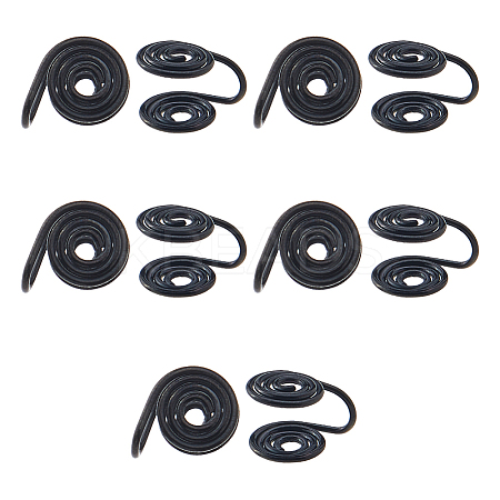 10Pcs Stainless Steel Spiral Pad Cuff Earrings EJEW-HS0001-03EB-1