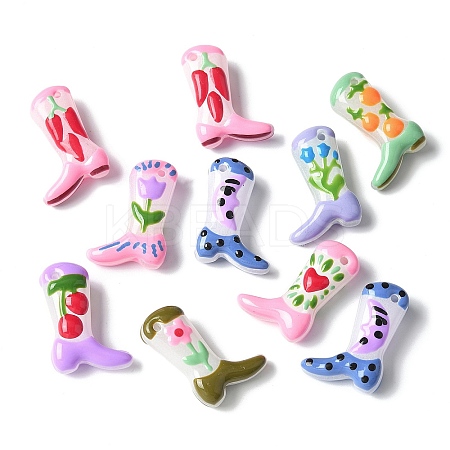 Baking Paint Glass Enamel Beads BLOW-D300-01A-1