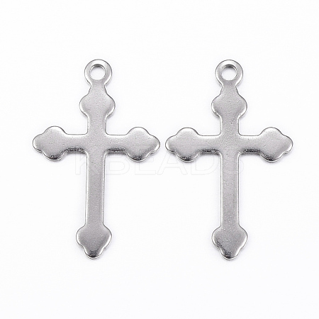 Tarnish Resistant 304 Stainless Steel Cross Pendants STAS-H397-38P-1
