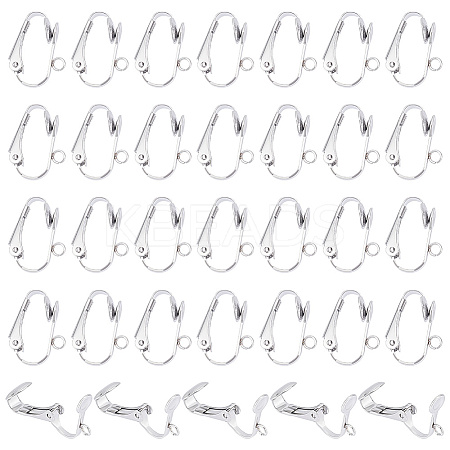 Unicraftale 50Pcs 304 Stainless Steel Clip-on Earrings Findings STAS-UN0041-08-1