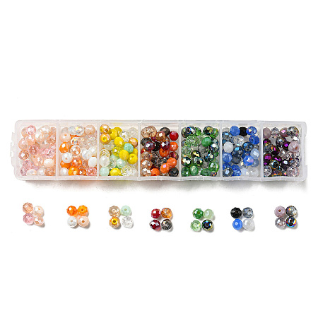 252Pcs 7 Style Electroplate Glass Beads Strands EGLA-FS0001-26-1