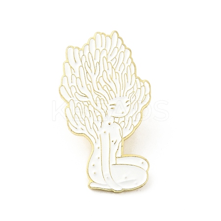 Mushroom Girl Enamel Pin JEWB-J005-05A-G-1