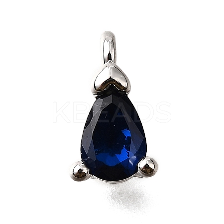 Brass Micro Pave Cubic Zirconia Pendants KK-D356-08G-P-1