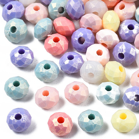 Spray Painted Acrylic Beads MACR-S280-03-1