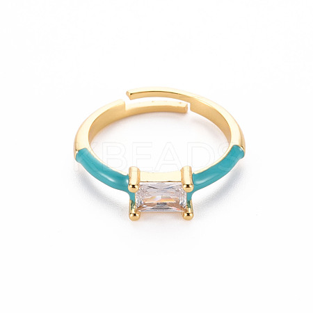 Brass Enamel Cuff Rings RJEW-T016-23E-NF-1