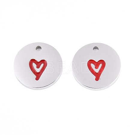304 Stainless Steel Enamel Charms STAS-T064-69P-01-1