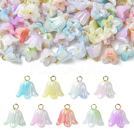 90Pcs 9 Styles Acrylic Pendants PALLOY-CJ00072-1