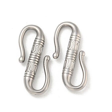 Non-Tarnish 304 Stainless Steel S-Hook Clasps STAS-N103-113P-1