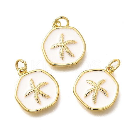Brass Enamel Pendants X-KK-Q043-11G-B-1