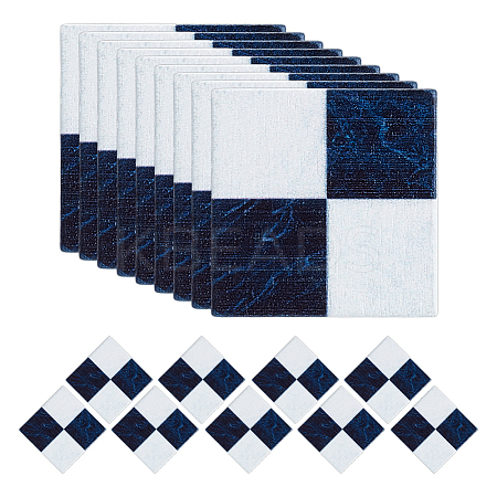 Square with Tartan Pattern Mini Boxwood Floor LS-AJEW-WH0248-809-1