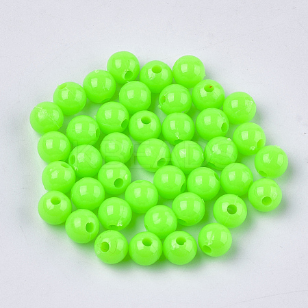 Opaque Plastic Beads KY-T005-6mm-609-1