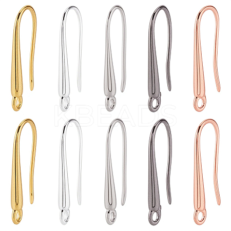 40Pcs 5 Colors Eco-Friendly Brass Earring Hooks KK-SC0006-48-1
