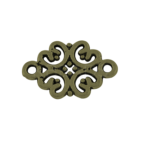 Tibetan Style Alloy Flower Links connectors TIBE-990-AB-NR-1