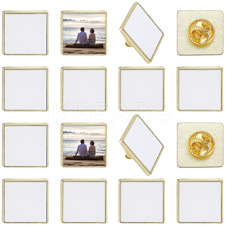 20 Boxs Sublimation Blank Brooch Pins FIND-SP0004-09B-1