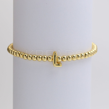Brass Beaded Stretch Bracelets for Women FS-WG560D0-12-1