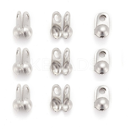 Tarnish Resistant 304 Stainless Steel Bead Tips STAS-R063-20-1