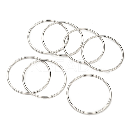 Non-Tarnish 7Pcs 304 Stainless Steel Polishing Plain Bangles Kit BJEW-G695-01P-1