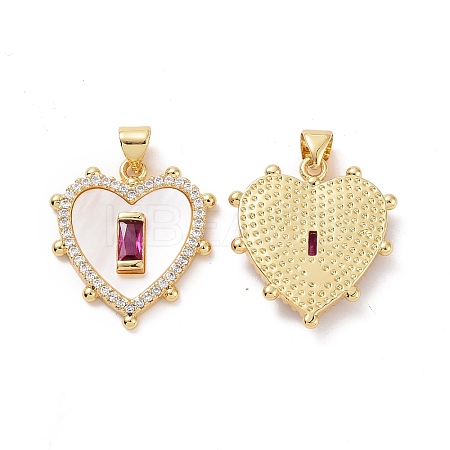Brass Micro Pave Cubic Zirconia Pendants ZIRC-F134-22G-03-1