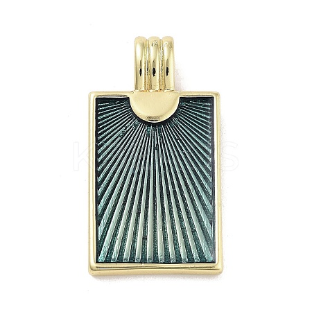 Real 18K Gold Plated Rack Plating Brass Enamel Pendants KK-M293-43G-01-1