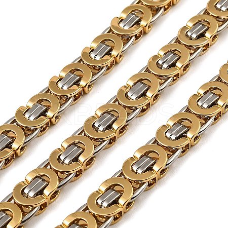 201 Stainless Steel Byzantine Chains SA-E001-14GP-01-1