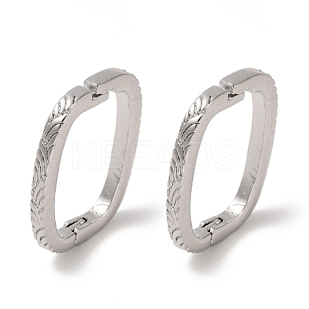 Brass Twister Clasps KK-L208-78P-1