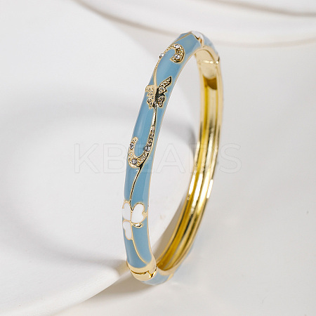 Vintage Zinc Alloy Hinged Bangles for Women JY4654-4-1