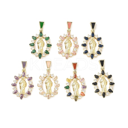 Religion Brass Pave Cubic Zirconia Pendants CU-CBA83A6-01A-G-1