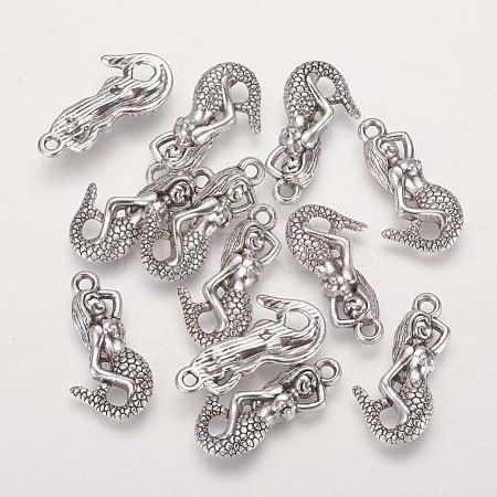 Alloy Metal 3D Mermaid Pendants PALLOY-2458-AS-FF-1