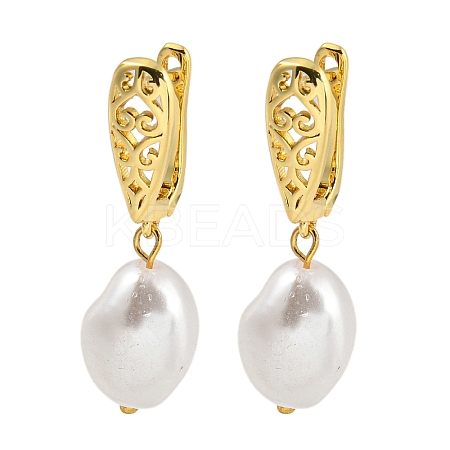 Rack Plating Teardrop Brass Hoop Earrings EJEW-C102-28A-G-1