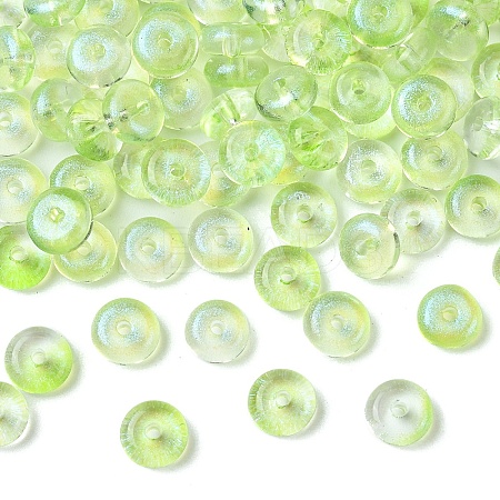111Pcs Electroplate Transparent Colours Rainbow Glass Seed Beads SEED-YW0002-93A-1