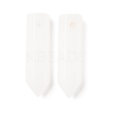 Natural White Jade Pointed Pendants G-D460-01V-1