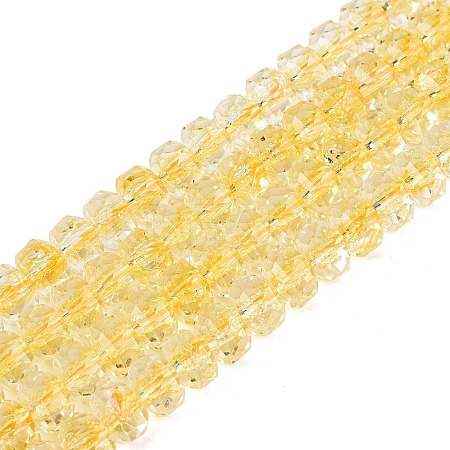 Crackle Transparent Glass Beads Strands GLAA-N068-03A-14-1