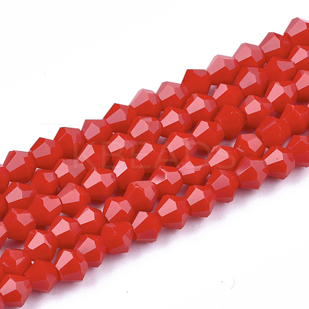 Opaque Solid Color Glass Beads Strands X-GLAA-Q080-4mm-B02-1