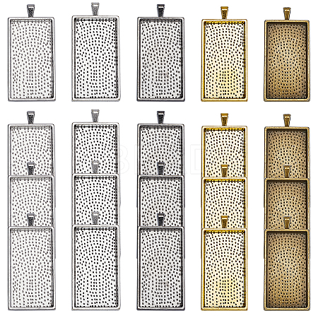 20Pcs 5 Colors Alloy Pendant Cabochon Settings FIND-SP0002-74-1