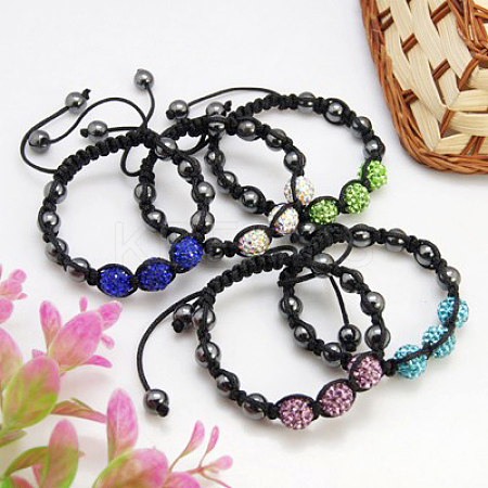 Fashion Disco Ball Bracelets BJEW-H456-M-1