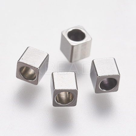 Tarnish Resistant 304 Stainless Steel Beads STAS-K171-40P-3x3mm-1