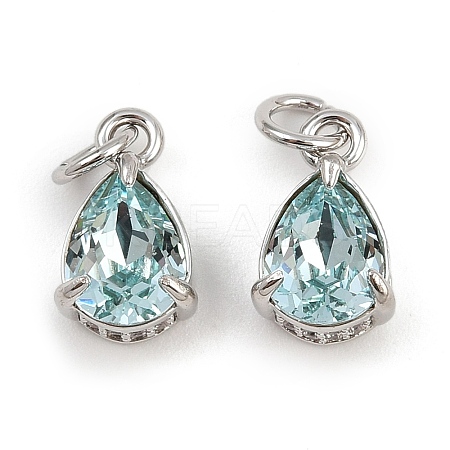 Brass Pave Cubic Zirconia Pendants KK-L240-05P-05-1