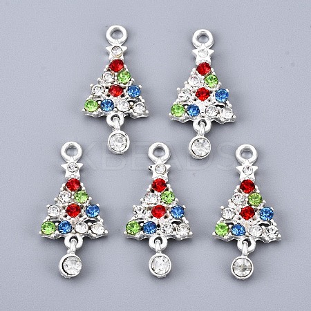 Alloy Colorful Rhinestone Pendants PALLOY-Q441-029-RS-1