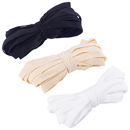 30 Yards 3 Colors Flat Nylon Fold Over Elastic Band OCOR-PH0005-38-1