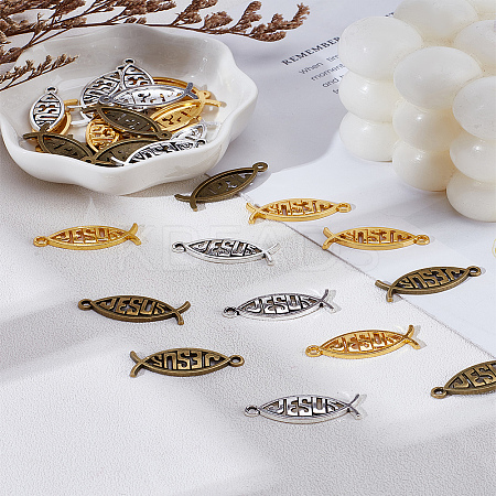60Pcs 3 Colors Tibetan Style Alloy Pendants FIND-LP0003-55-1